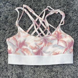 Pink sports bra